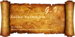Galba Valentina névjegykártya